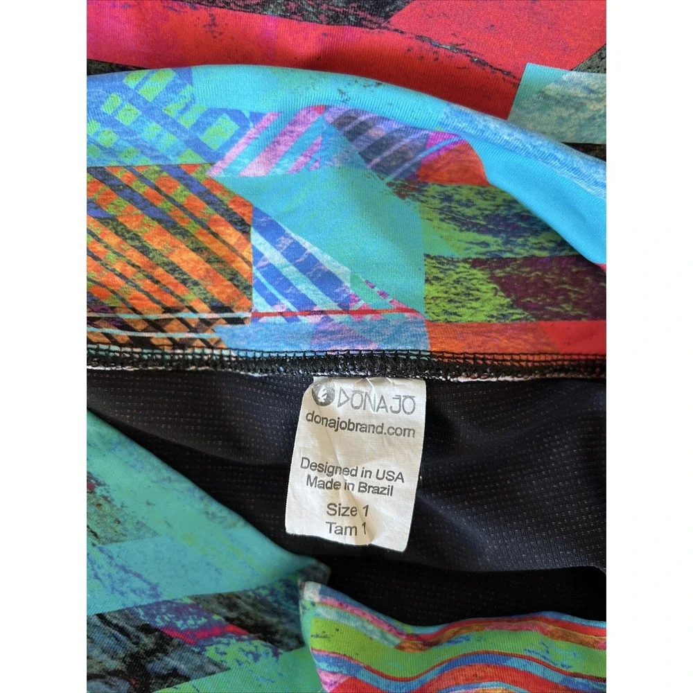 Dona Jo Skort Size 1 Small Abstract Multicolor Tennis Golf Skirt Artsy